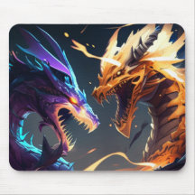 Deux Dragon En Bataille