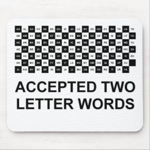 Tapis De Souris Deux mots-lettres pavé de souris Version Int
