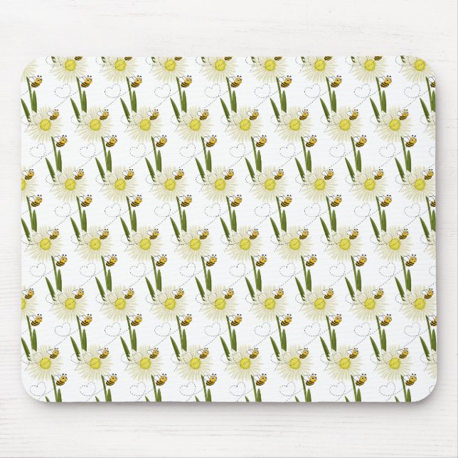 Tapis De Souris Deux petites abeilles mignonnes (Devant)