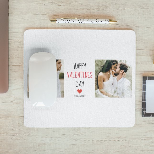 Tapis De Souris Deux photos | Happy Valentines Day | (Créateur téléchargé)