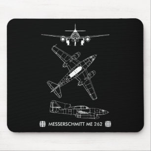 Tapis De Souris Deuxième Guerre mondiale Avion allemand Me 262 Avi
