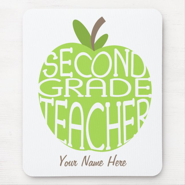 Tapis De Souris Deuxième professeur Mousepad - Apple vert de (Devant)