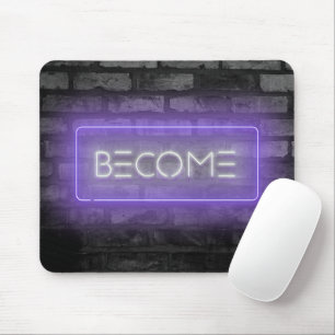 Tapis De Souris DEVENEZ Pad Souris Panneau Néon Violet