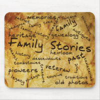 Tapis de souris d'histoires de famille