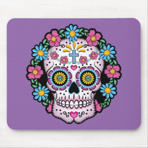 Tapis De Souris Dia de los Muertos Skull