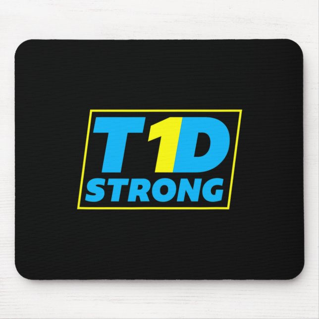 Tapis De Souris Diabète Type 1 Sensibilisation forte (Devant)