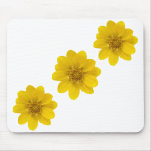 Tapis De Souris Diagonal Fleur sauvage jaune