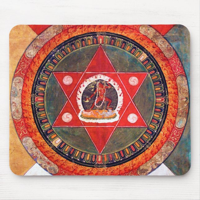 Tapis De Souris Diagramme cosmique Mandala pour la méditation (Devant)