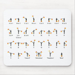 Tapis De Souris Diagramme de drapeau de sémaphore