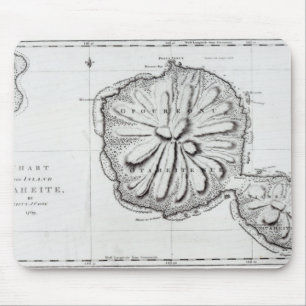 Tapis De Souris Diagramme de l'île Otaheite, 1769