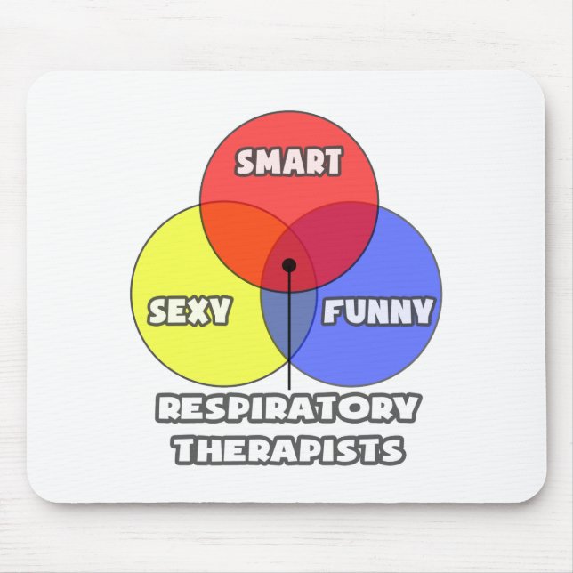 Tapis De Souris Diagramme de Venn .. Thérapistes respiratoires (Devant)
