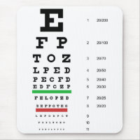 Diagramme d'oeil de Snellen Mousepad