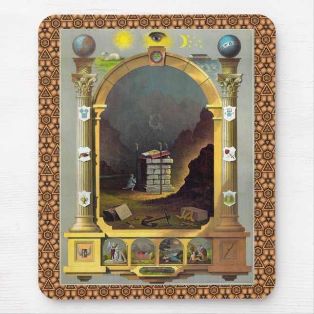 Tapis De Souris Diagramme maçonnique 2 (Devant)