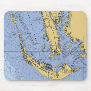 Tapis De Souris Diagramme nautique Mousepad de la Floride d'île d
