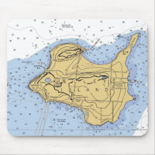 Tapis De Souris Diagramme nautique Mousepad de l'île de Kellys, O