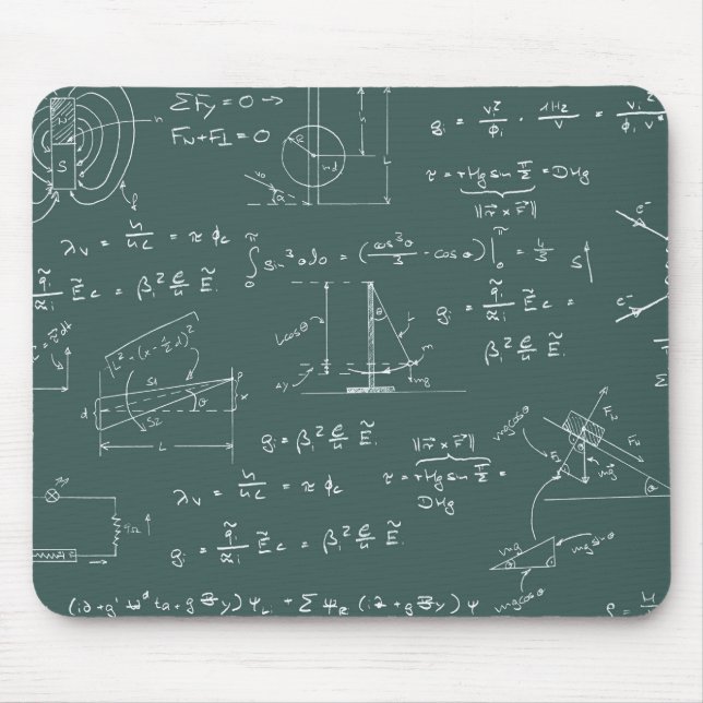 Tapis De Souris Diagrammes et formules de physique (Devant)