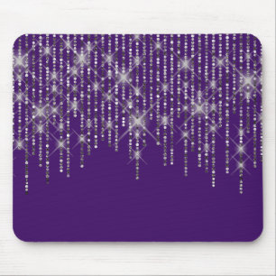 Tapis De Souris Diamond Bling on Purple Mouse Pad