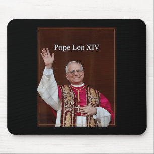Tapis De Souris Dieu Béni Pape Leo Xiv 1