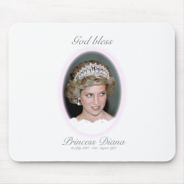 Tapis De Souris Dieu Béni Princesse Diana - Souvenir (Devant)