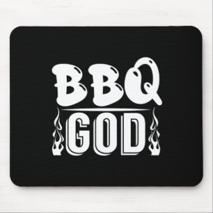 Tapis De Souris Dieu du barbecue amateur de barbecue