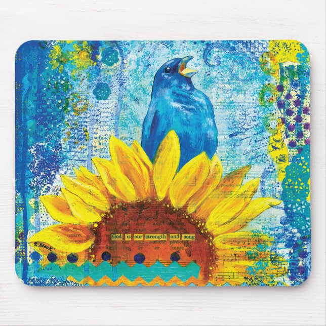 Tapis De Souris Dieu est ma force et ma chanson Mousepad (Devant)