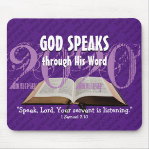 Tapis De Souris DIEU PARLE Bible Année 2020 Écriture personnalisée