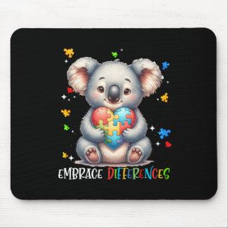 Tapis De Souris Différences d'acceptation Puzzle Coeur Koala Autis