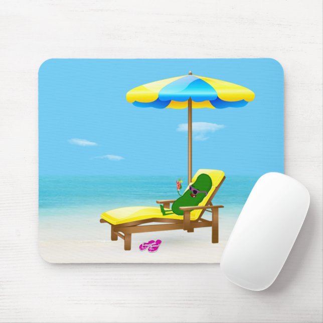 Tapis De Souris Dill Picker Sur Le Transat De Plage (Avec souris)