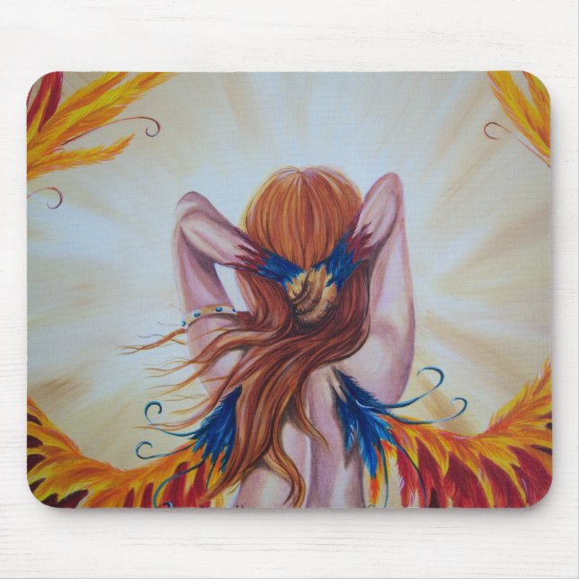 Tapis de souris d'imaginaire de déesse de Phoenix (Devant)