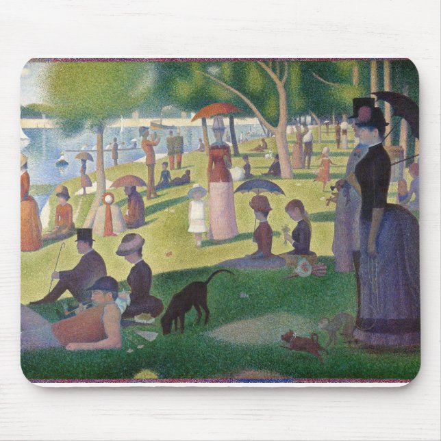 Tapis De Souris Dimanche sur La Grande Jatte Seurat Peinture (Devant)