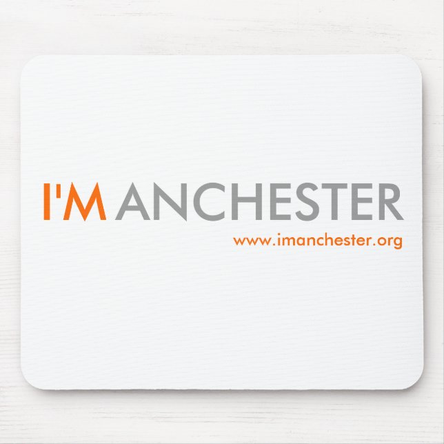 Tapis de souris d'I'Manchester (blanc) (Devant)