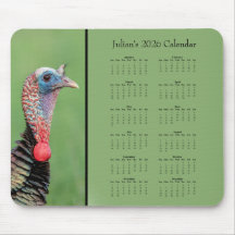 Dinde - Calendrier personnalisable pour l'année 20