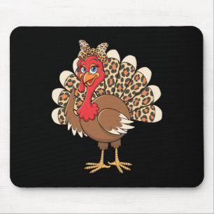 Tapis De Souris Dinde de Thanksgiving élégante avec impression léo