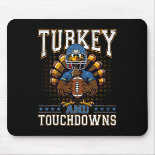 Tapis De Souris Dinde de Thanksgiving et touchés Footbyll hommes K