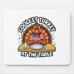 Tapis De Souris Dinde de Thanksgiving la plus cool à la table Than