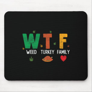 Tapis De Souris Dinde de vin Wtf1 Football - Jour de Thanksgiving