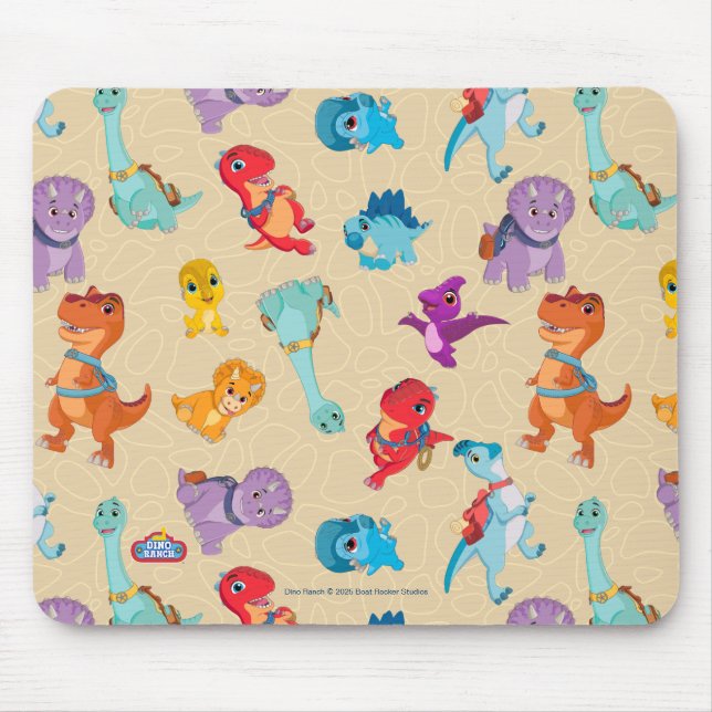 Tapis De Souris Dino Ranch | Un Motif d'aventure Dinosaur (Devant)