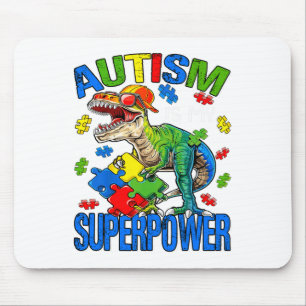 Tapis De Souris Dinosaur Rex Autisme Est Mon Adjudant Autisme Supe