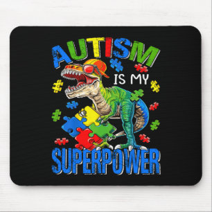 Tapis De Souris Dinosaur Rex l'autisme est mon superpouvoir Sensib