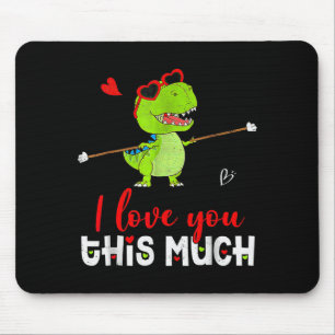 Tapis De Souris Dinosaure Mignon Je T'aime Autant Saint-Valentin 