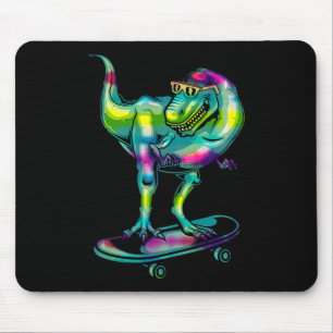 Tapis De Souris Dinosaure sur skateboard skateboard équipement de 