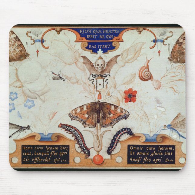 Tapis De Souris Diptyque avec les fleurs et les insectes, 1591 (Devant)
