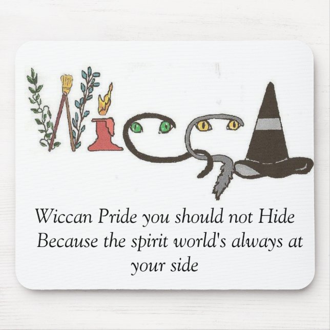 Tapis De Souris Dire de fierté de Wiccan (Devant)