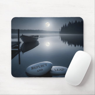 Tapis De Souris Direction consciente Paysage nocturne serein