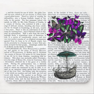 Tapis De Souris Dirigeable 2 de papillon pourpre et vert