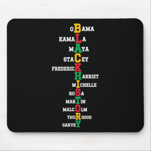 Tapis De Souris Dirigeants du Mois de l'histoire des Noirs Mois de