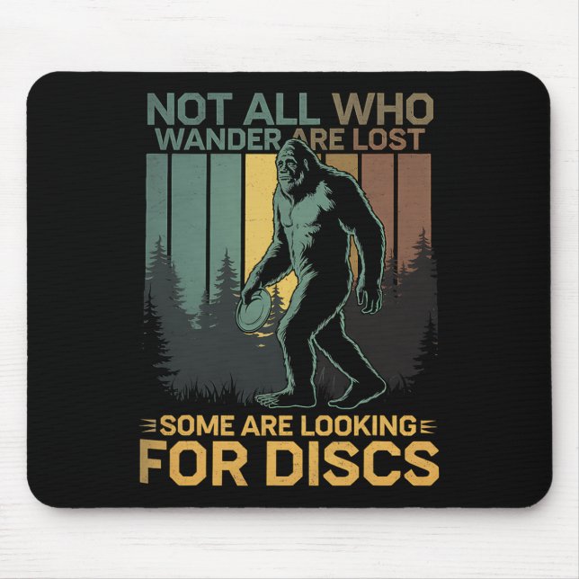 Tapis De Souris Disc Golf Sasquatch Bigfoot Disc Golfer Funny Disc (Devant)