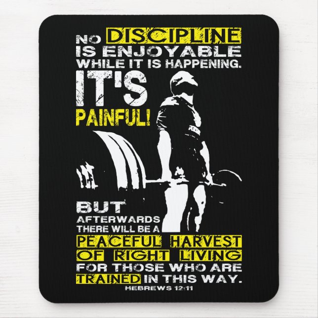 Tapis De Souris DISCIPLINE - Motivation de l'entraînement de levag (Devant)