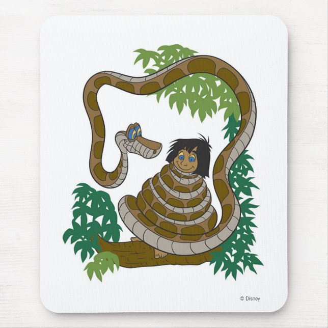 Tapis De Souris Disney Jungle Livre Kaa avec Mowgli (Devant)