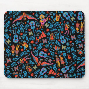 Tapis De Souris Disney Pixar Coco   Motif de caractères colorés
